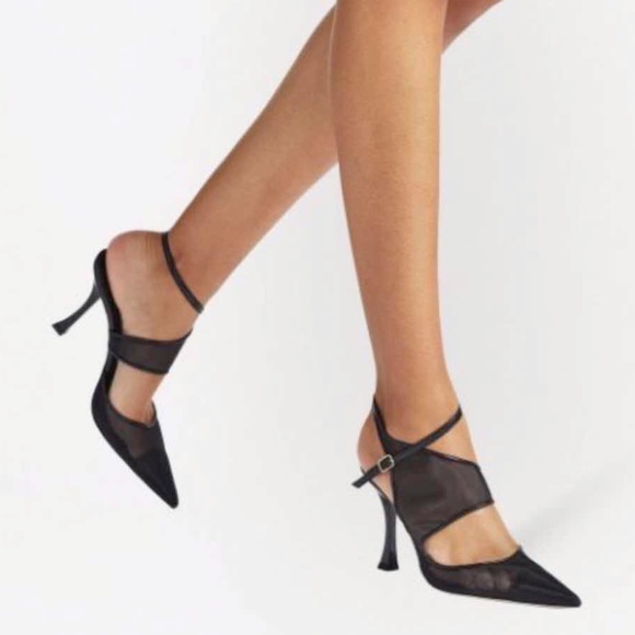 JIMMY CHOO Traci 90mm Cutout Leather Pumps 9.B/39 EU $850 - Picture 4 of 14